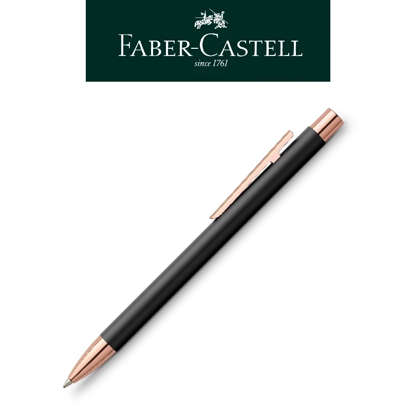 免费客制化刻字【Faber-Castell】NEO Slim 系列 黑沙袖珍帝黄金原子笔 送礼首选 台湾辉柏✿50B004